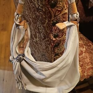 Elegant White Leather Women's Bag